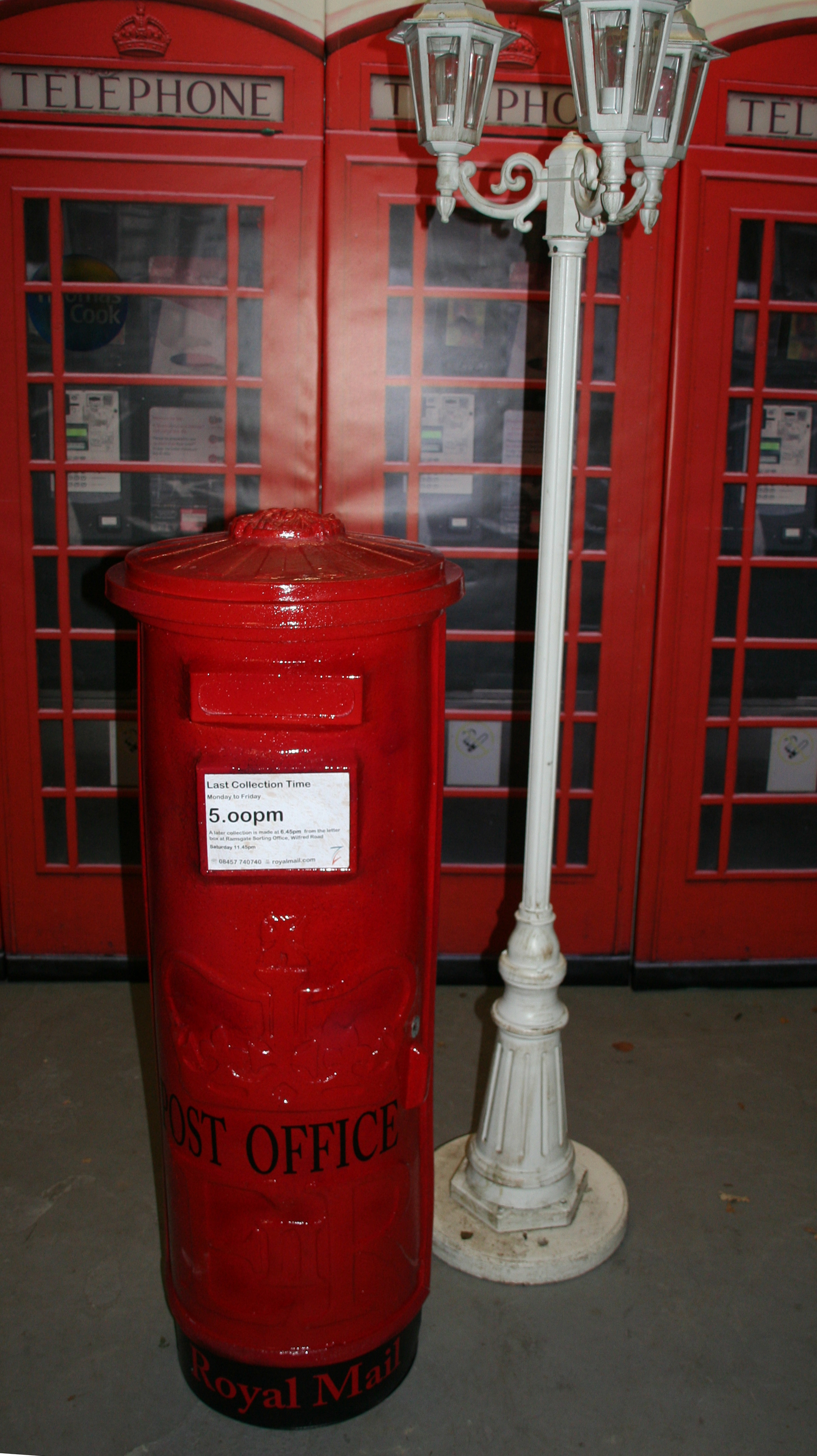 Englische Telefonzelle "Typ K2" Deko-Banner, gerahmt 1,95m hoch